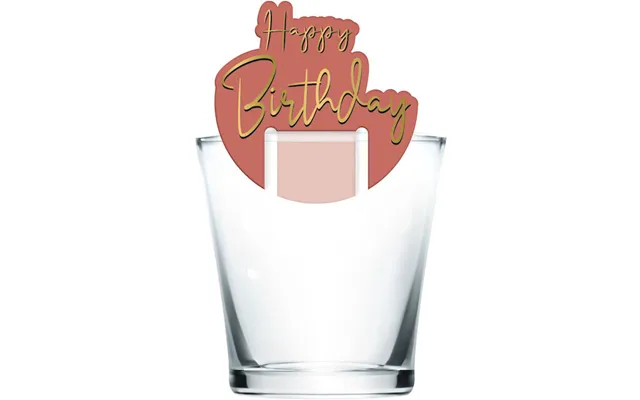 Happy Birthday Drinksmarkører Golden Dusk 6x
