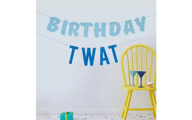 Happy Birthday Twat Guirlande - 2,5 Meter