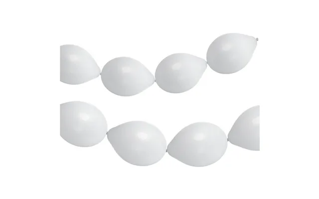 Hvid Link Ballon Guirlande 8x - 33 Cm