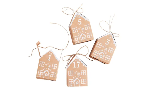 Jule Adventskalender Gingerbread Huse 9x6 Cm