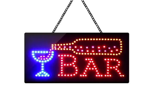 Led Bar Skilt - 48x25 Cm