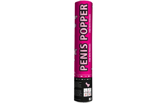Lyserød Penis Konfettirør - 28 Cm