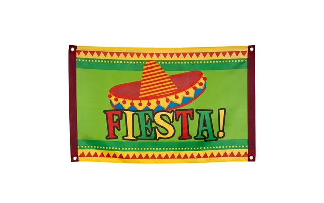 Mexicansk Fiesta Banner Med Sombrero - 90x60 Cm