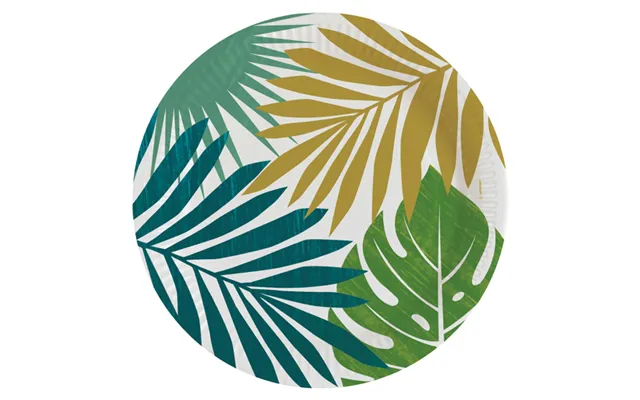 Monstera & Palme Tallerkner 8x - 23 Cm