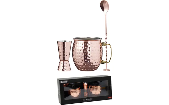 Moscow Mule Cocktailsæt Med 2 Krus - 4 Dele