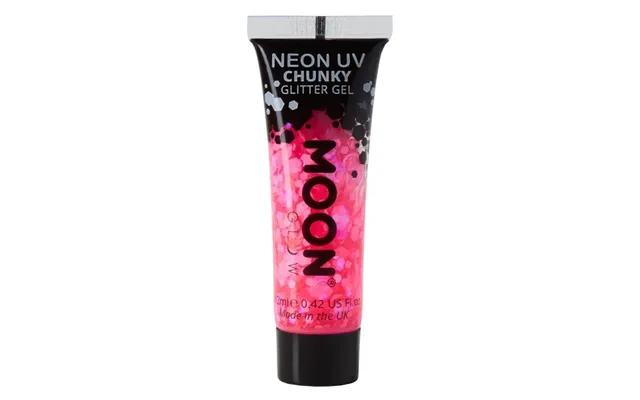 Neon Uv Chunky Glitter Gel Hot Pink 12 Ml Moon Creations