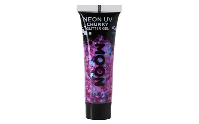Neon Uv Chunky Glitter Gel Lilla 12 Ml Moon Creations