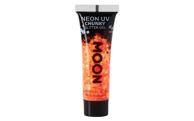 Neon Uv Chunky Glitter Gel Orange 12 Ml Moon Creations