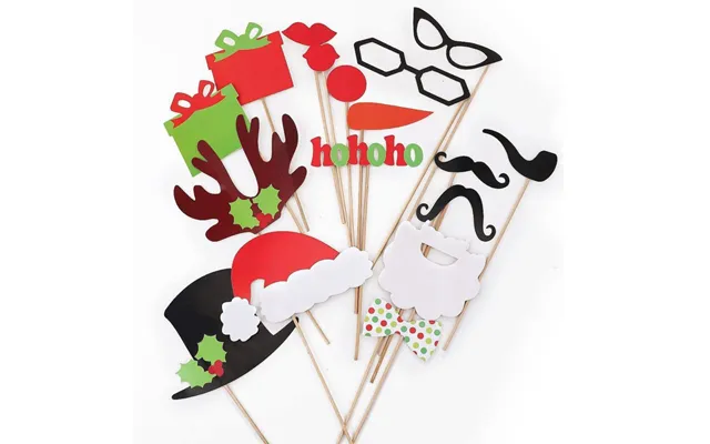 Photo Booth Rekvisitter Juletema 12x