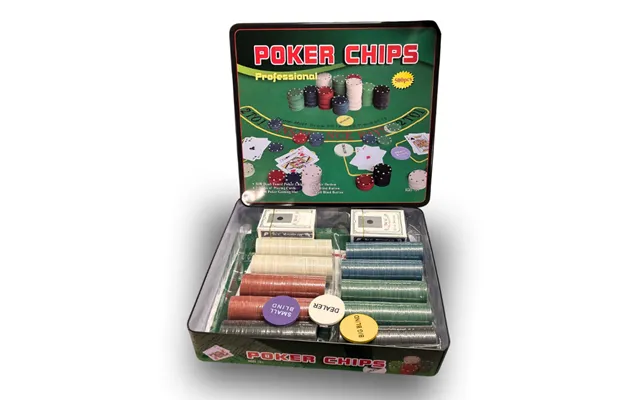 Pokersæt M. 500 Chips - Pokerdug