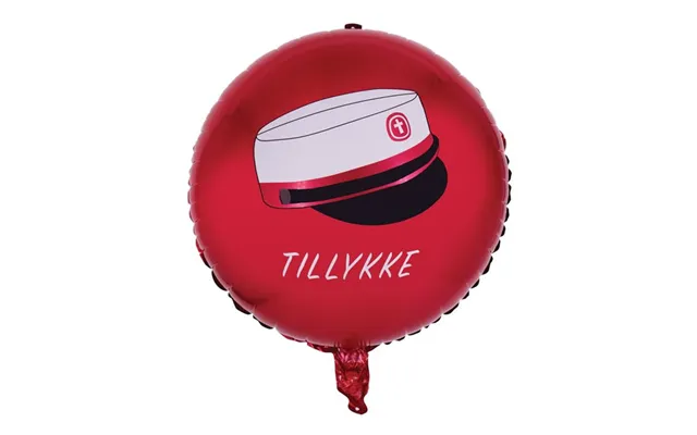 Rød Hue Tillykke Folieballon - 45 Cm
