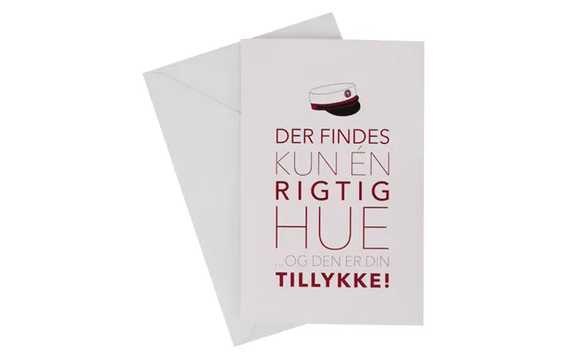 Rød Student Kort Med Kuvert