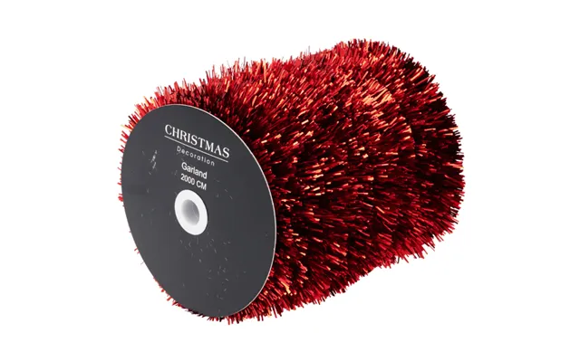 Rød Tinsel Guirlande - 20 Meter