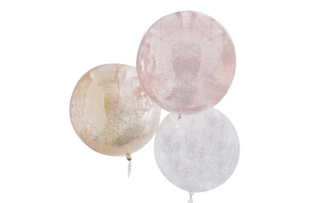 Runde Glitter Balloner 3x - 55 Cm