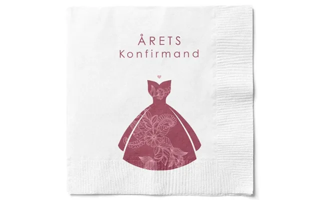 Servietter Årets Konfirmand Pige 20x Det Gamle Apotek