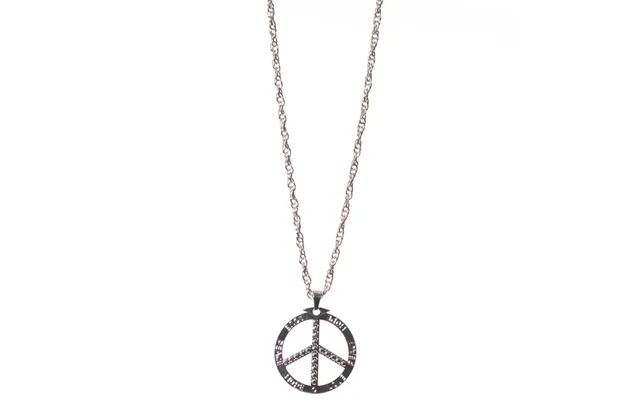 Sølv Hippie Peace Halskæde
