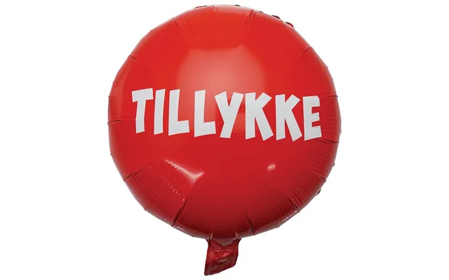 Tillykke Folieballon I Rød - 45 Cm