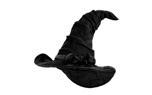 Troldmands Heksehat Med Ruskind Look Sort Unisex