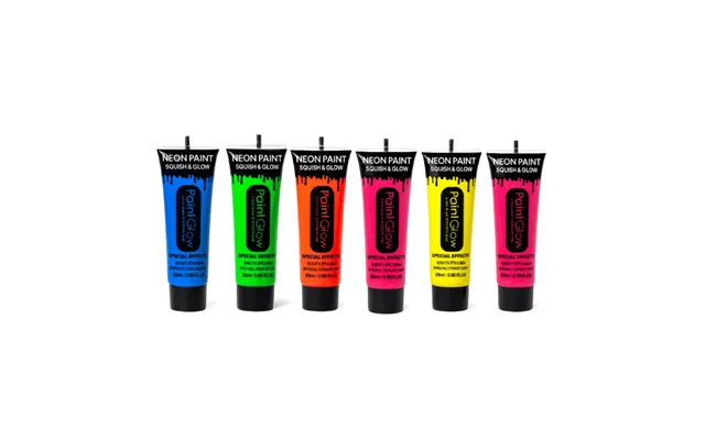Uv Kropsmaling 25 Ml 6x Pakke Neon
