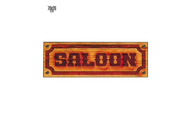 Western Salon Papir Skilt - 78x26 Cm
