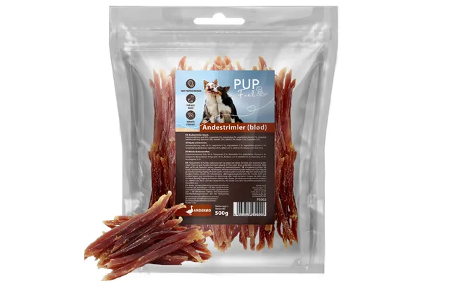 Pupfuel Naturlige Andestrimler Blød 500 Gram