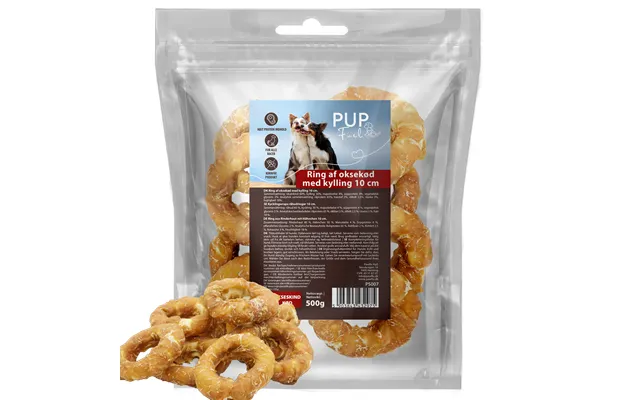 Pupfuel Ring Af Oksekød Med Kylling 10 Cm 500 Gram