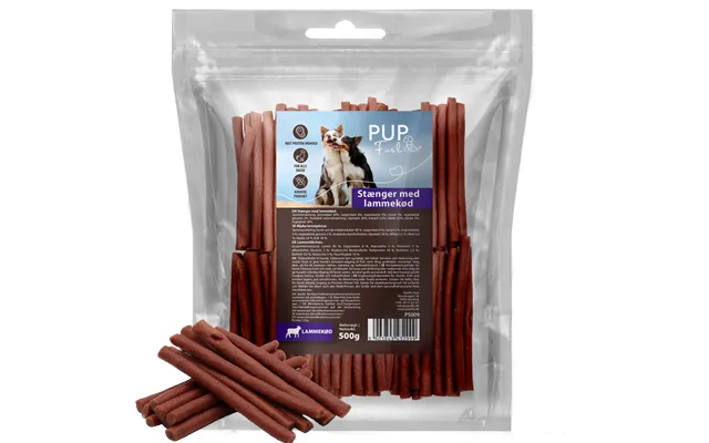 Pupfuel Stænger Med Lammekød 500 Gram