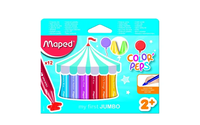 Maped Vokskrit Color Peps Jumbo 12-sæt 2 År