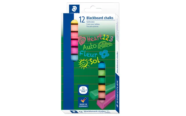 Staedtler Tavle Kridt Farver Sæt 12 Stk