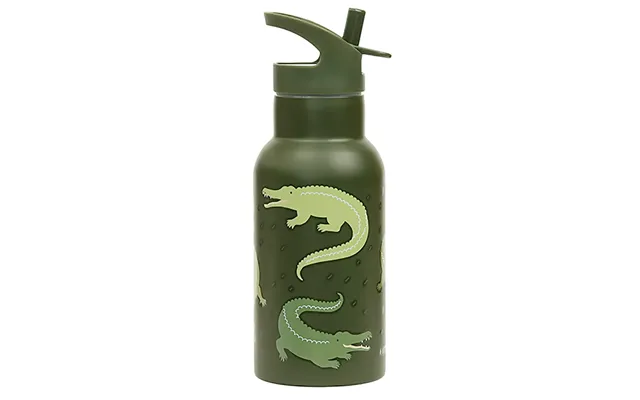 A Little Lovely Company Stainless Steel Drink Nottle - Crocodiles