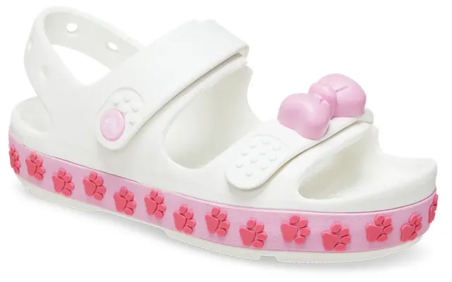 Crocband Cruiser Pet Sandal T - White Pink