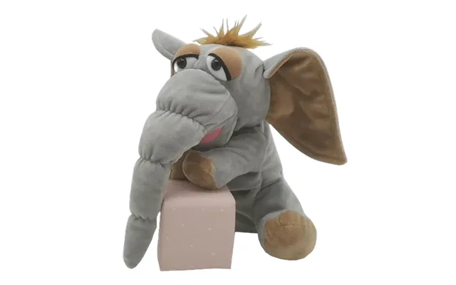 Elefant Mammut Hånddukke 25 Cm.