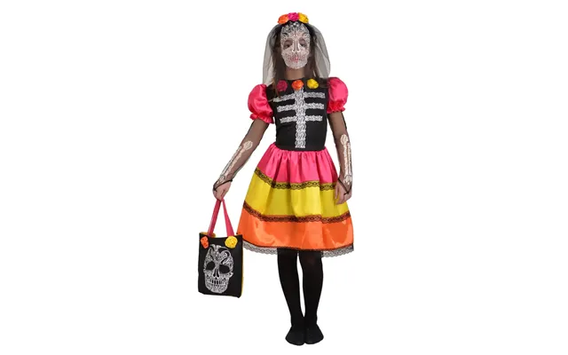 Skull Flower Girl Kostume - Multi