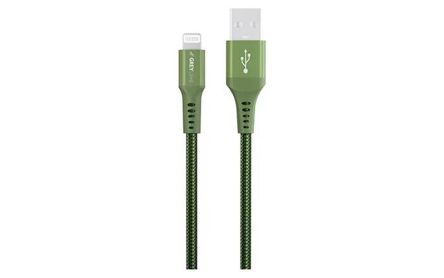 Greylime Braided Usb-a Til Mfi Lightning Kabel Grøn - 0,5 M
