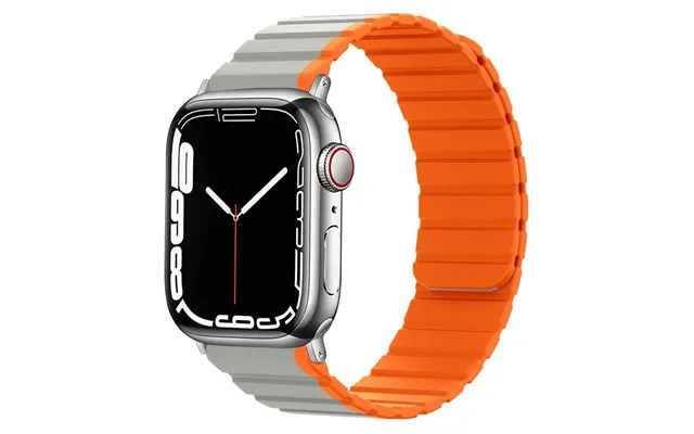 Lippa Apple Watch Magnetisk Silikonerem 38 40 41 - Grå Orange