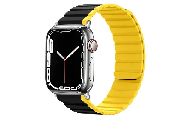 Lippa Apple Watch Magnetisk Silikonerem 38 40 41 - Sort Gul