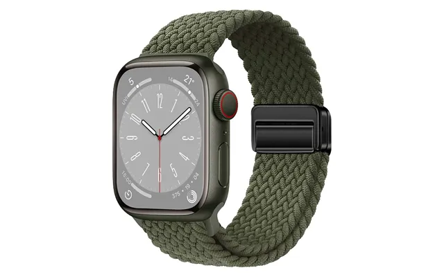 Lippa Apple Watch Nylon Rem Inkl. Magnetisk Lås 38 40 41 Mm - Grøn