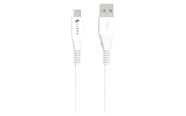 Lippa Usb-a Til Mikro Usb Kabel 1m - Hvid