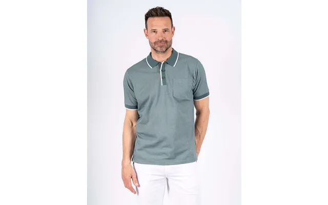 Pre End - Hester Polo Med Brystlomme I Blågrøn Plussize