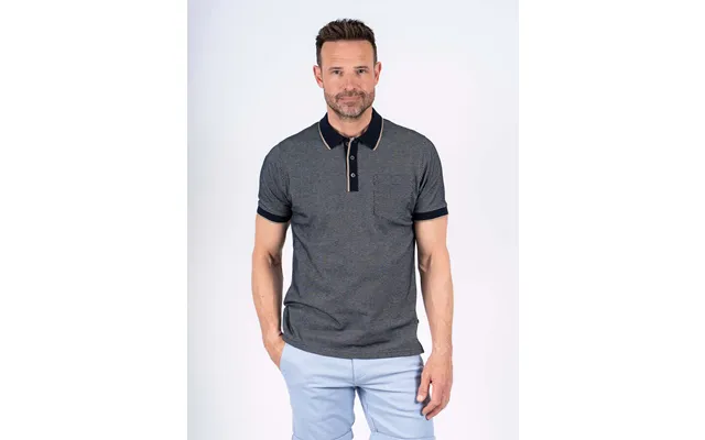 Pre End - Hester Polo Med Brystlomme I Navy Plussize