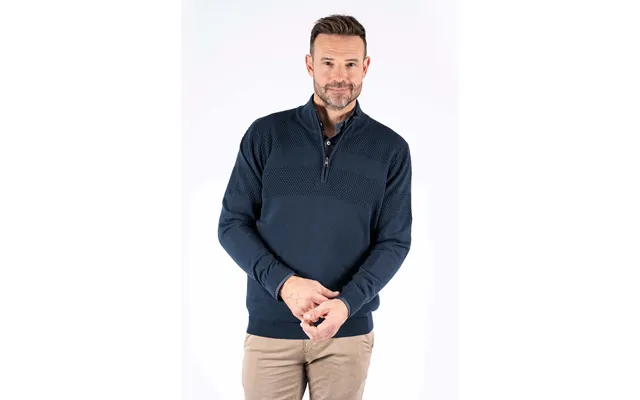 Pre End - Nilson Strik Med Struktur Og Zip I Navy