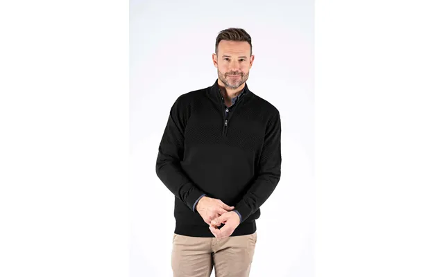 Pre End - Nilson Strik Med Struktur Og Zip I Sort