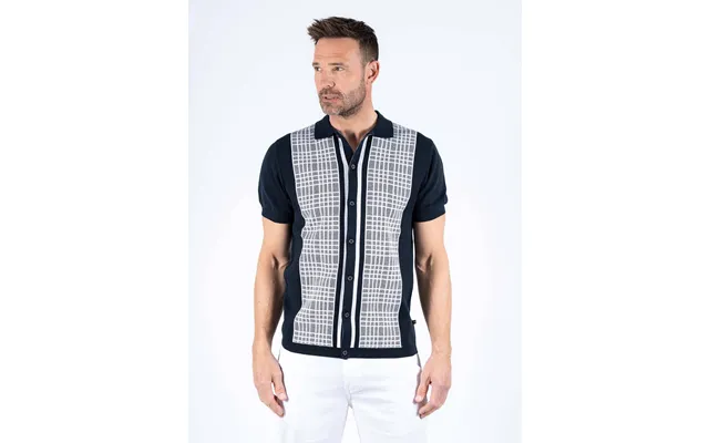 Pre End - Valde Strik Polo Med Tern I Navy
