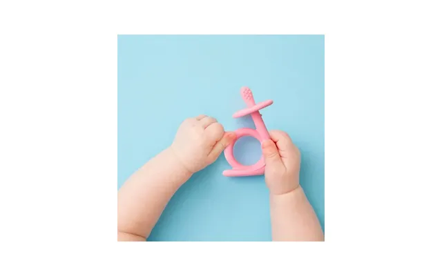 Akuku Silicone Teether Toothbrush Snail Pink