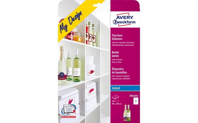 Avery Flaskeetiketter - 90 X 120 Mm