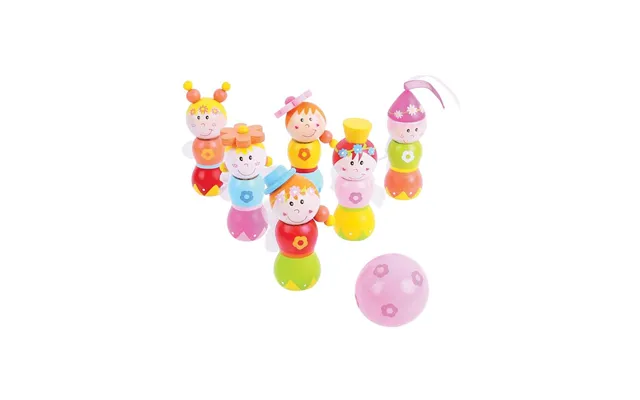 Bigjigs Wooden Bowling Set Princesses 7 Pcs.