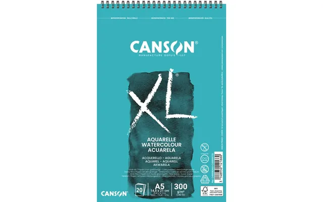 Canson Xl Aquarelle Cp A5 300g Spiral 20 Sh