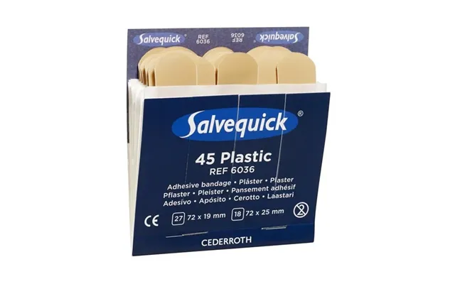 Cederroth Salvequick Band Aid Plastic Plasters 2 Sizes - Refill
