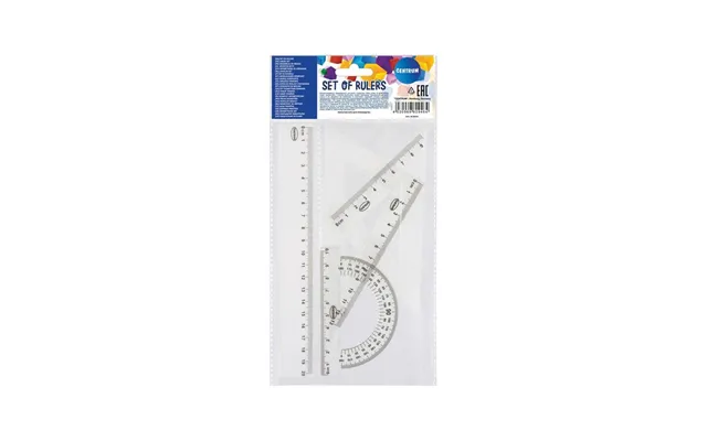 Centrum Geometrisæt 20cm. 4 Dele. Klar Plast