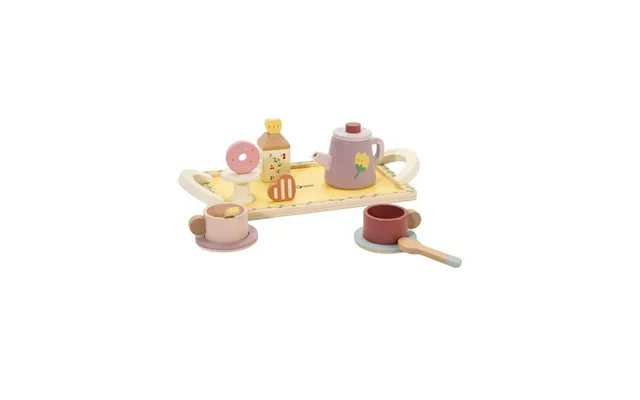 Classic World Wooden Tea Set Grace With Tray 14 Pcs.